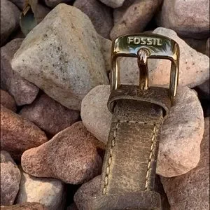 Accessories | Fossil Rose Gold Tone Dial Leather Brown Strap 